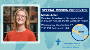 September 17 at 7:30pm – Special Mission Presenter Makia Adler